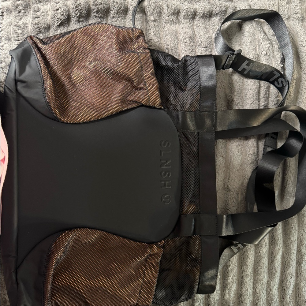 Lululemon Athletica Black and Brown Duffel Bag